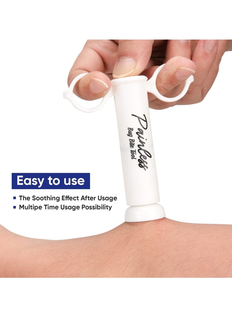 Bug Bite Suction Tools 5 Pack, Poison Remover - Bug Bites and Bee/Wasp Stings, Natural Insect Bite Relief Suction Tools, Instant Itch Relief While Hiking, No Odor or Residue (White) - Image 2